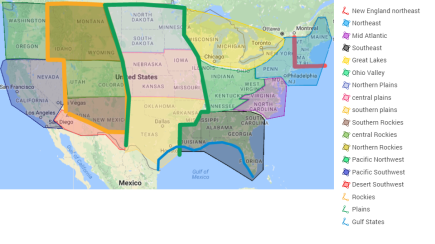 Regions of the USA